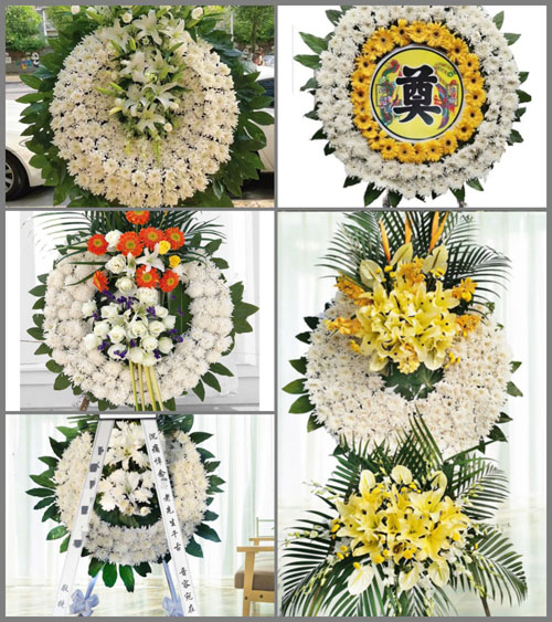 山东青岛即墨市蓝村镇午山村花圈速递